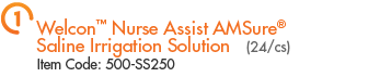 1. Welcon Nurse Assist AMSure Saline Irrigation Solution - Item Code 500-SS250