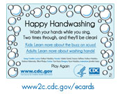 Happy Handwashing e-Card from the CDC