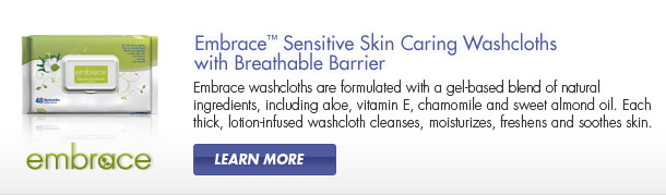 Embrace™ Sensitive Skin Caring Washcloths 